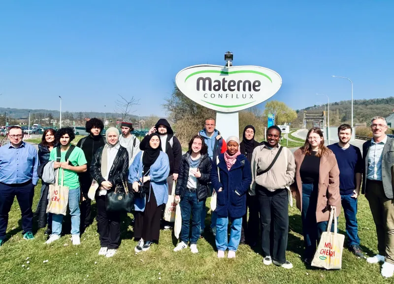 Visite des étudiants de l’Institut Meurice chez Materne