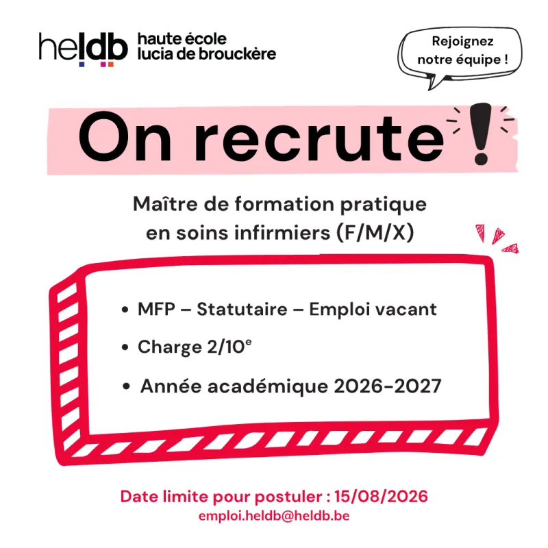 Offre d'emploi : Maître de formation pratique en soins infirmiers (F/M/X)